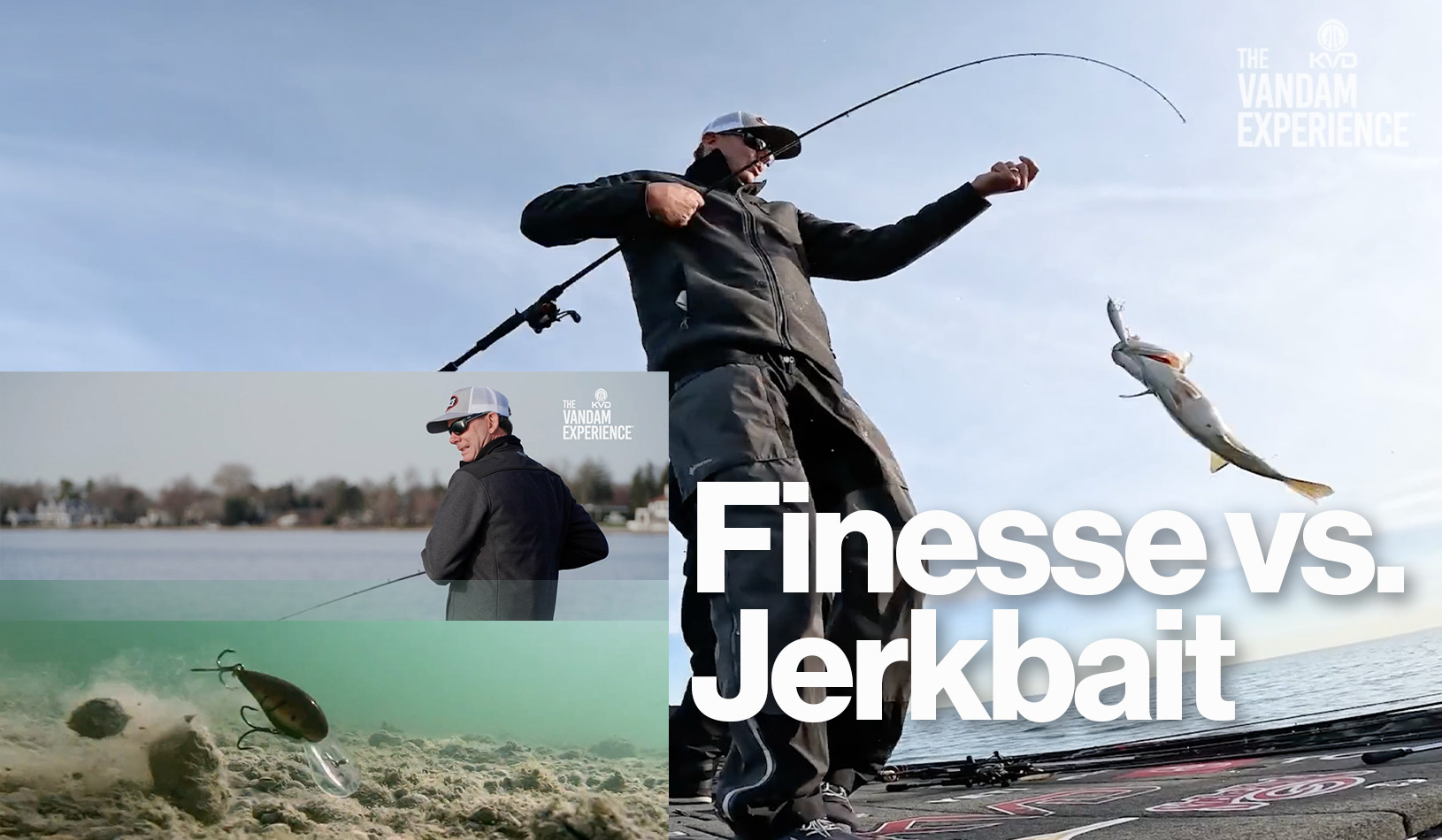 Kevin Fish Jerkbait Fishing to Trigger Big Bass — KVD’s Clear, Shallow Water ...